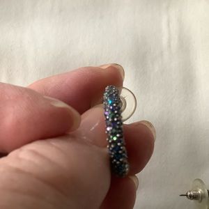 Hoop earrings for pierced ears marcasite style
